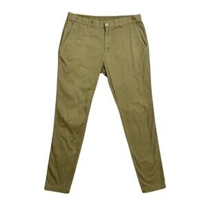 Fabletics Pants Mens 33 Moss Green Cotton Blend The High Side Chino Slim Fit